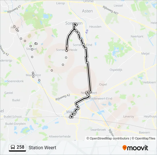258 Bus Line Map
