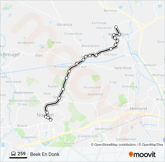259 Bus Line Map