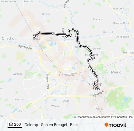 260 Bus Line Map