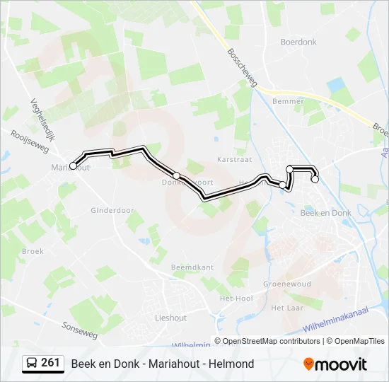 261 Bus Line Map