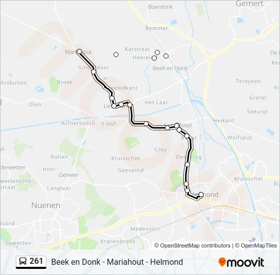 261 Bus Line Map