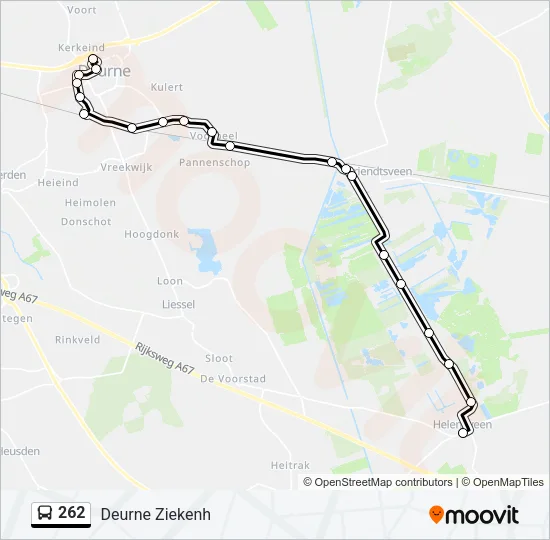 262 Bus Line Map