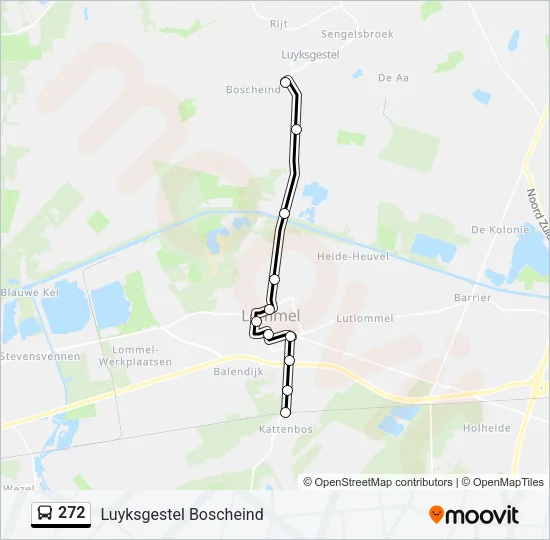 Bus 272 lijnkaart