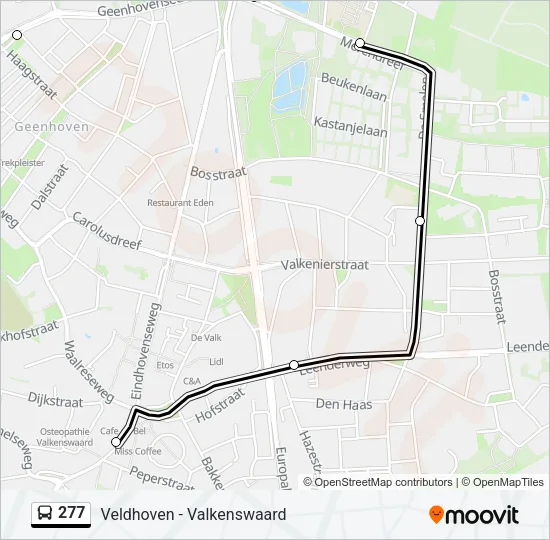277 Bus Line Map