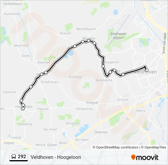 292 Bus Line Map