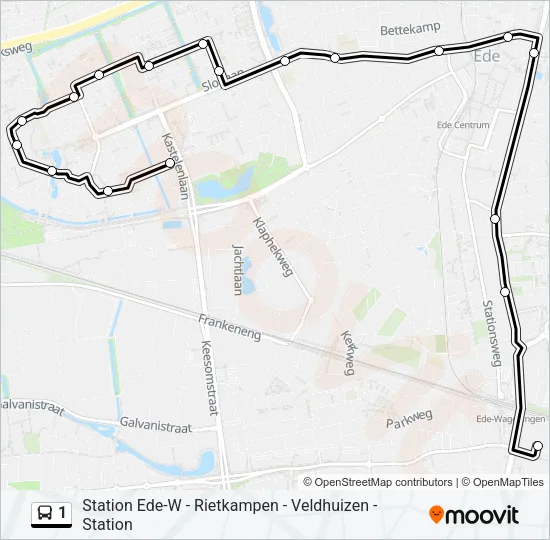 1 Bus Line Map
