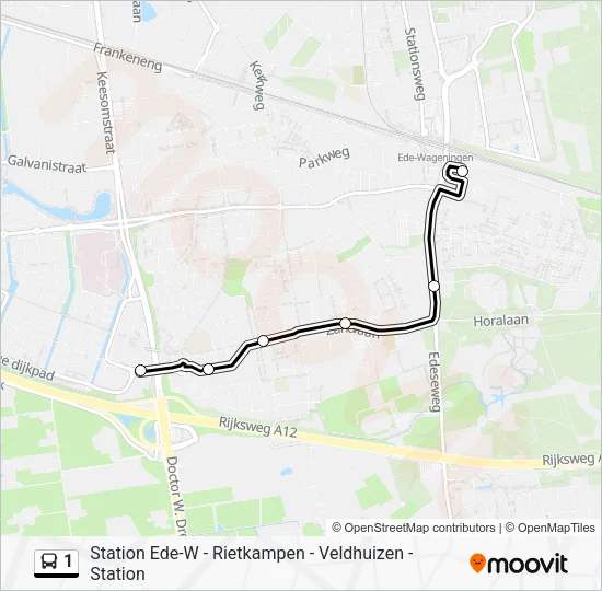 1 Bus Line Map