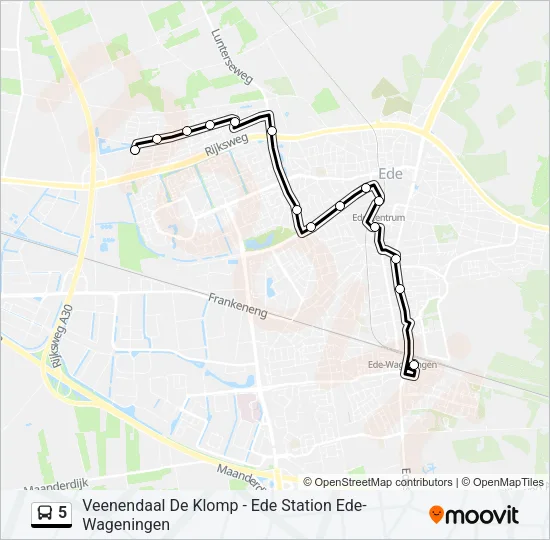 5 Bus Line Map