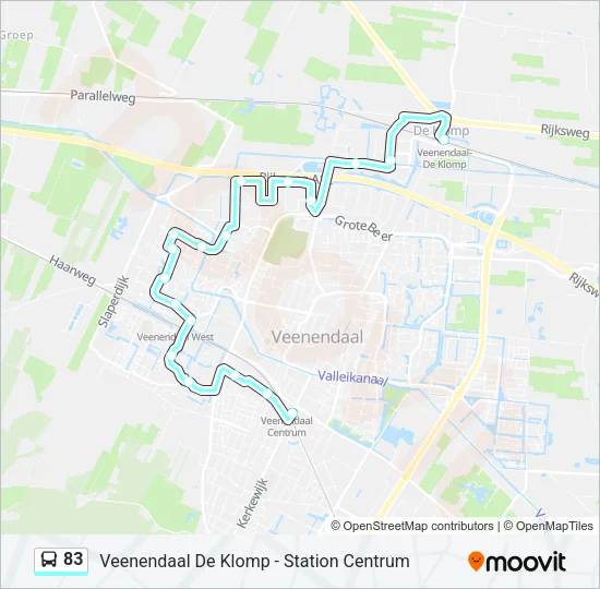 83 Bus Line Map
