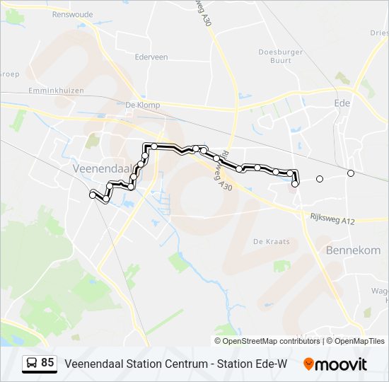 85 Bus Line Map