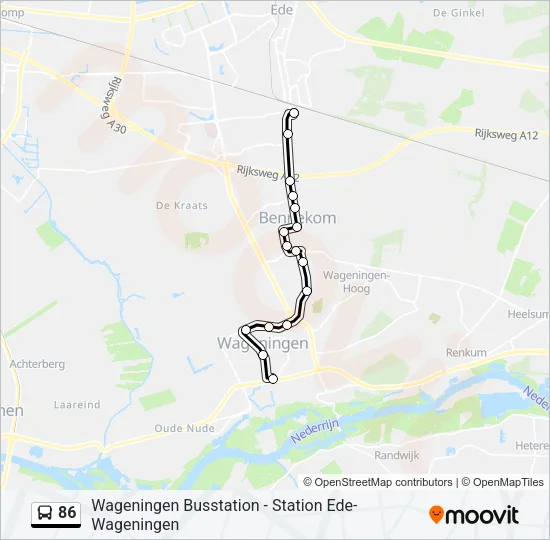 86 Bus Line Map