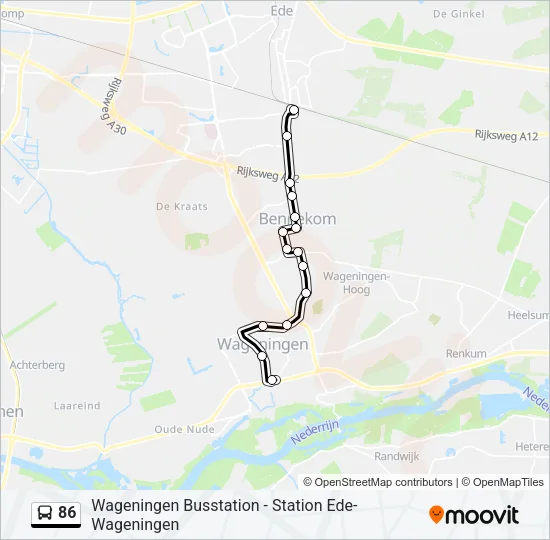 86 Bus Line Map