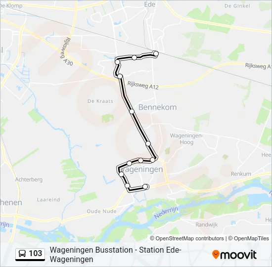 103 Bus Line Map