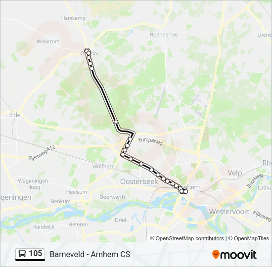 105 Bus Line Map