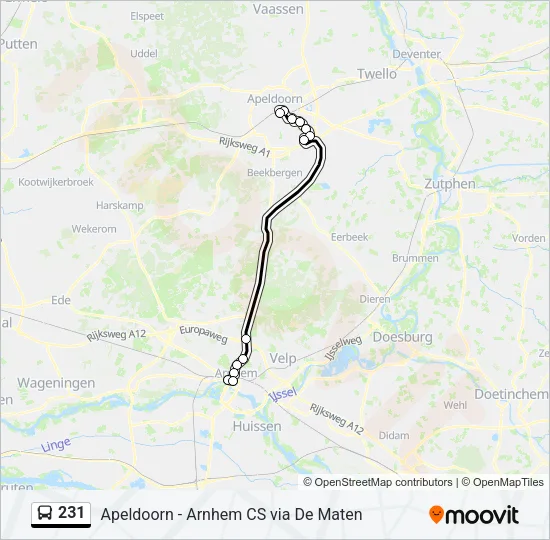 231 Bus Line Map