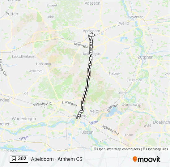 302 Bus Line Map