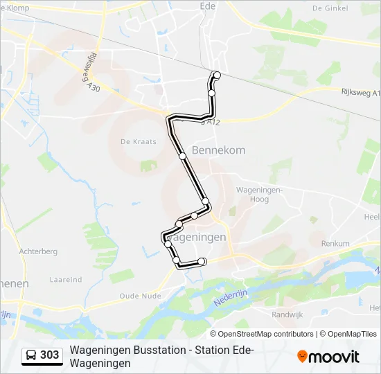 303 Bus Line Map