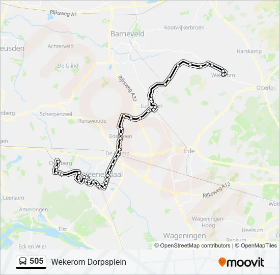 505 Bus Line Map