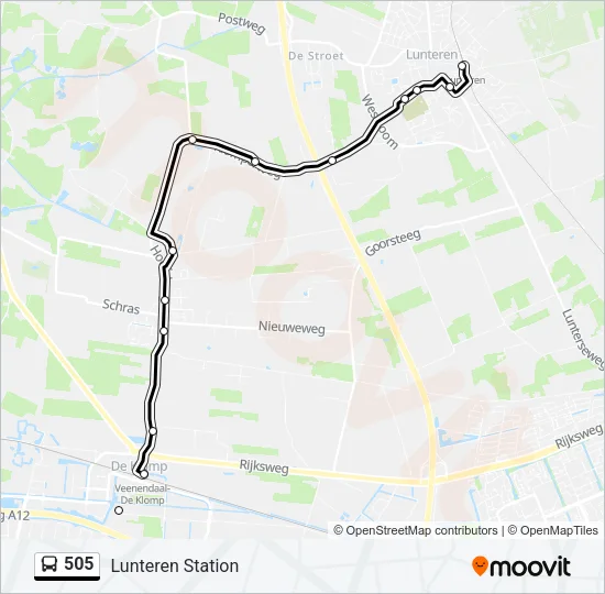 505 Bus Line Map