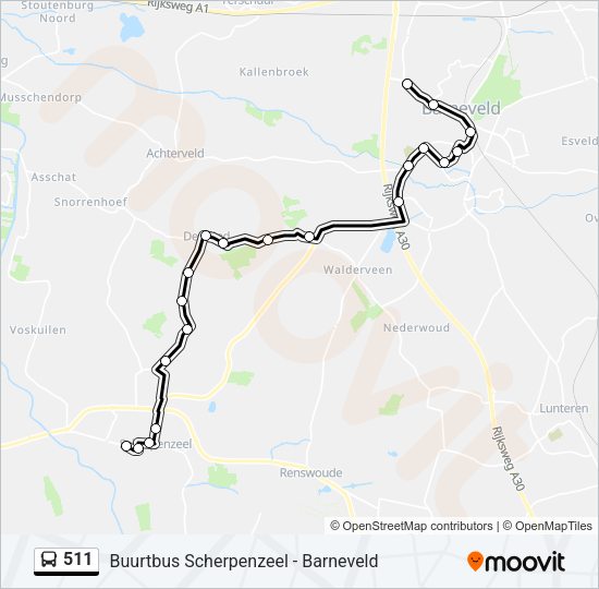 511 Bus Line Map