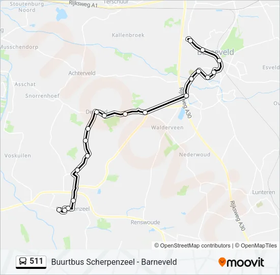 511 Bus Line Map