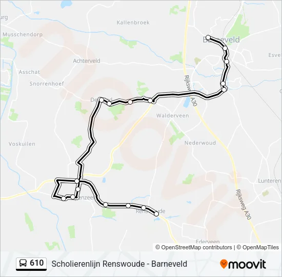 610 Bus Line Map