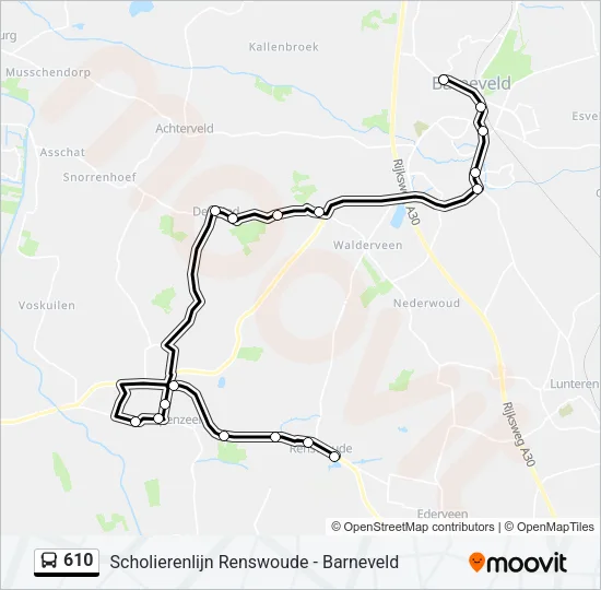 610 Bus Line Map