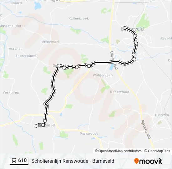 610 Bus Line Map