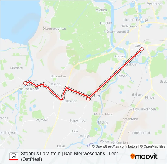 STOPBUS I.P.V. TREIN  Line Map