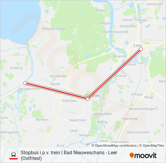 STOPBUS I.P.V. TREIN  Line Map