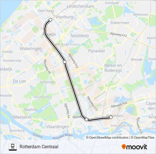 SNELBUS I.P.V. TREIN Train Line Map