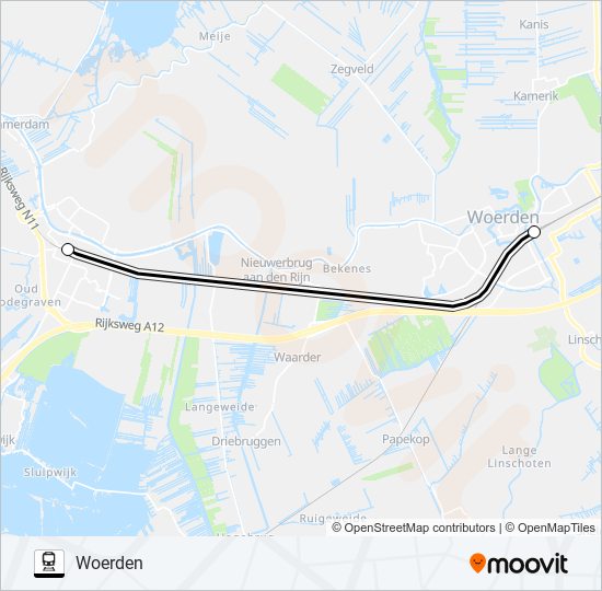 STOPBUS I.P.V. TREIN train Line Map