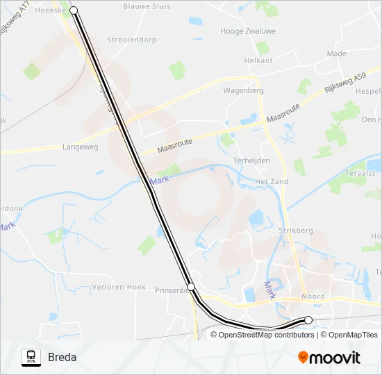 STOPBUS I.P.V. TREIN Train Line Map