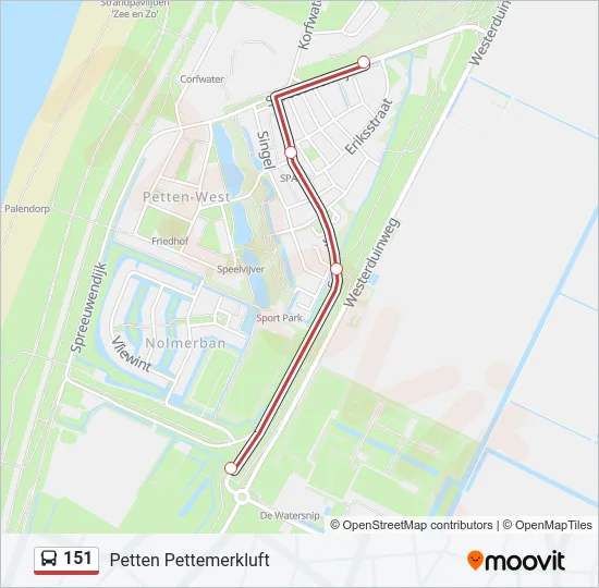  151 lijnkaart