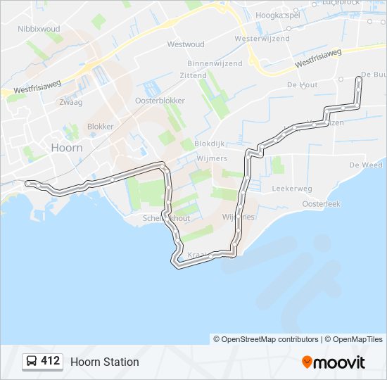 412 bus Line Map