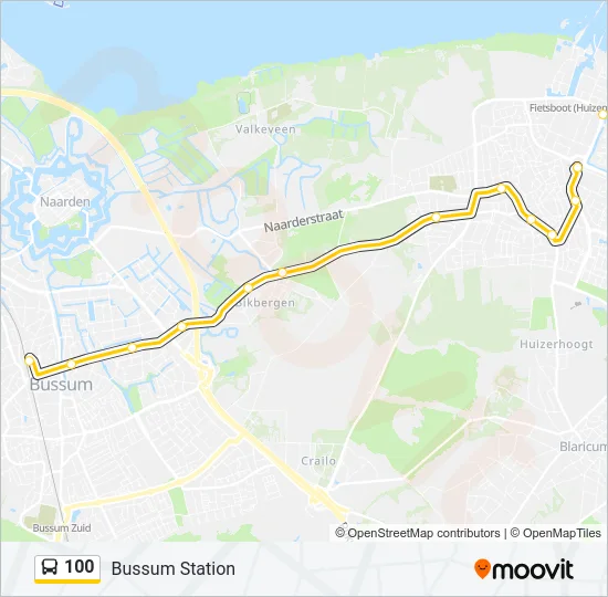 100 Bus Line Map