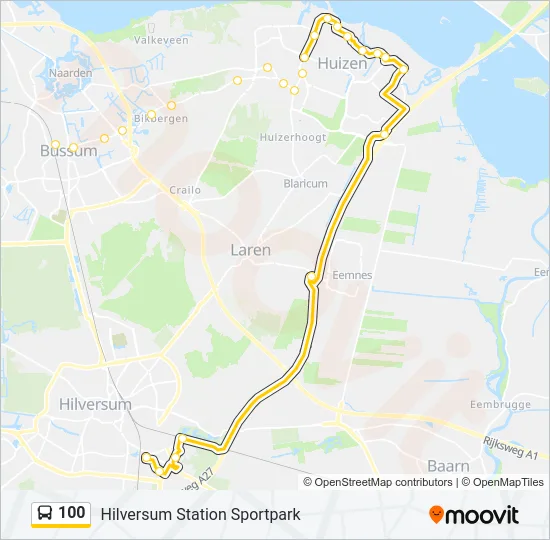 100 Bus Line Map