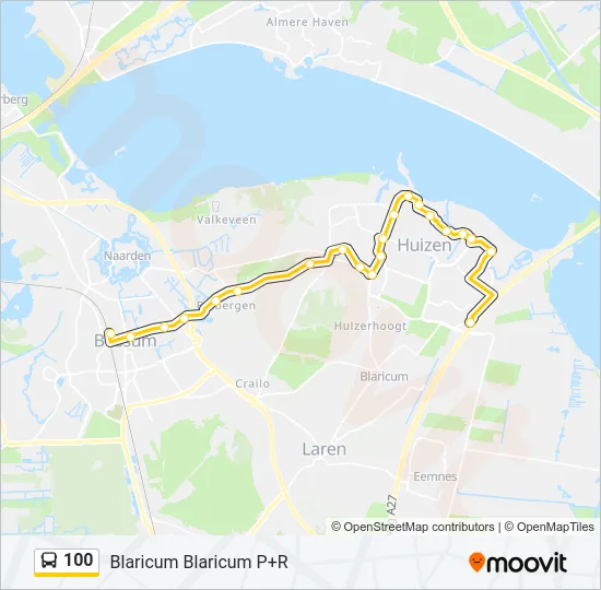 100 Bus Line Map
