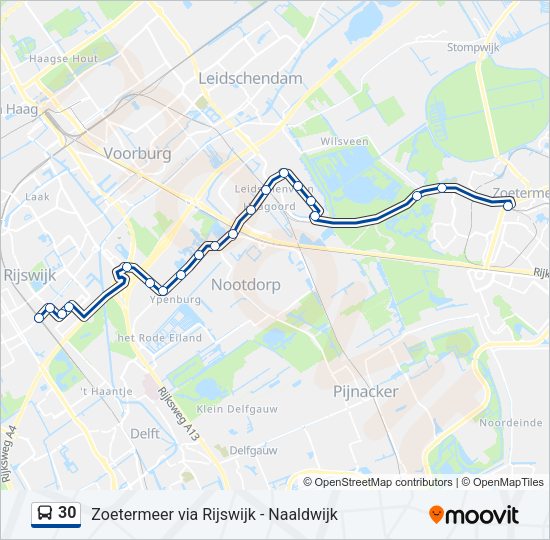 30 Bus Line Map