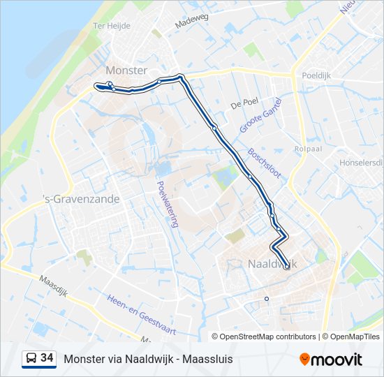 34 Bus Line Map