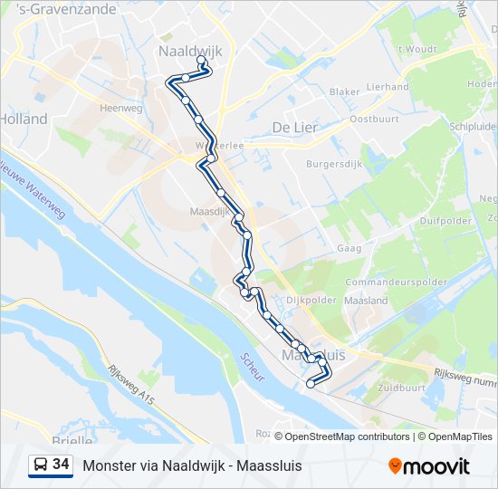 34 Bus Line Map