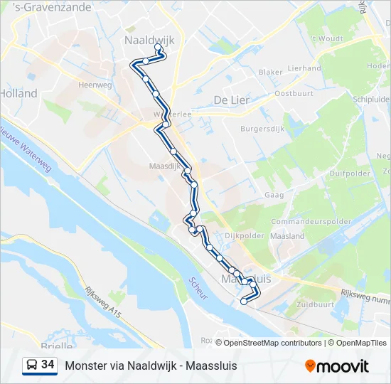 Buslinie 34 Karte