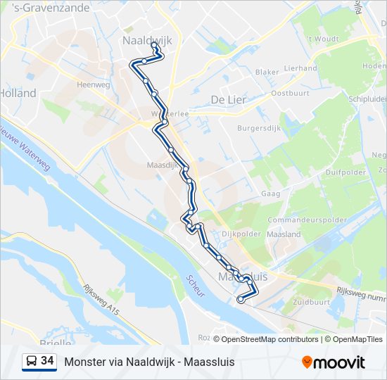 34 Bus Line Map