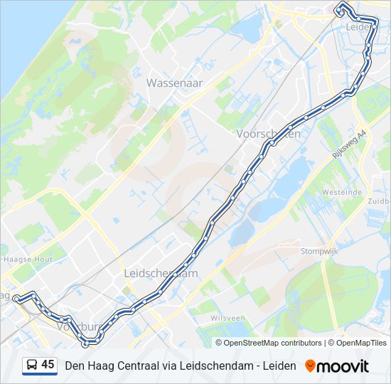 45 Bus Line Map
