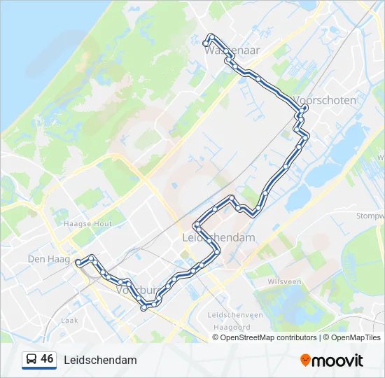 46 Bus Line Map