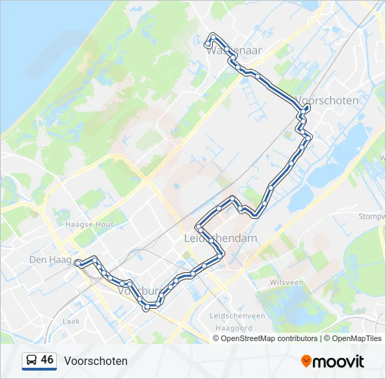 46 Bus Line Map