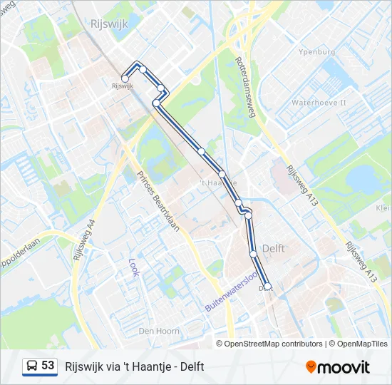53 Bus Line Map