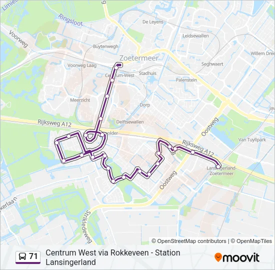 71 Bus Line Map
