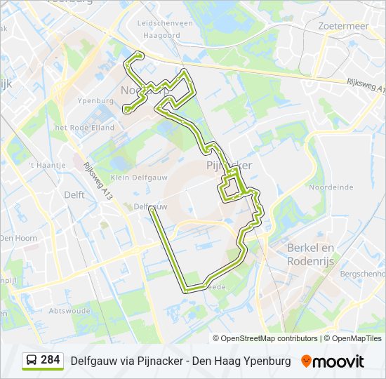 284 Bus Line Map