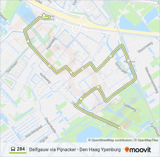284 Bus Line Map